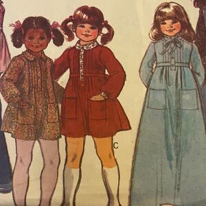 McCalls 6222 Pattern Dress Top Girls 6 Vintage Feminine Mini Comfort Pullover